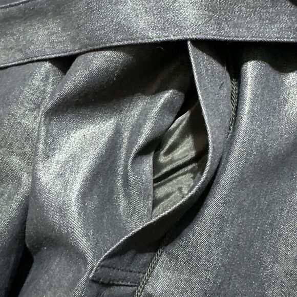 Sharif 187 Couture Women's Embellished Metallic Blue/Black  Trench Coat - Size M - Picture 9 of 10